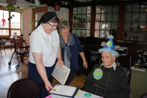 Resident of St. Joseph's Adult care Home celebrated his 100th birthday.